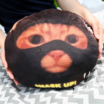 Catwifmask “ $MASK UP!” pillow