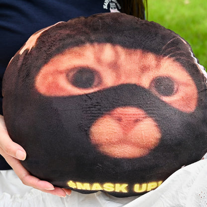 Catwifmask “ $MASK UP!” pillow