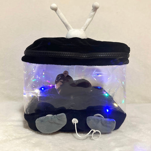 Free gift! OiiAii Spinning cat inside TV-  plushy toy/Cat toy - With built in sound & multifunction lights