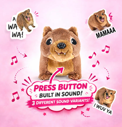 Lulu the screaming hyrax “AWAWA” hyrax plush toy - with built in sound