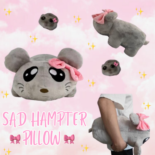 Sad hampter pillow