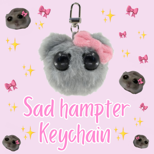 Free gift! Sad hampter keychain - built in sound