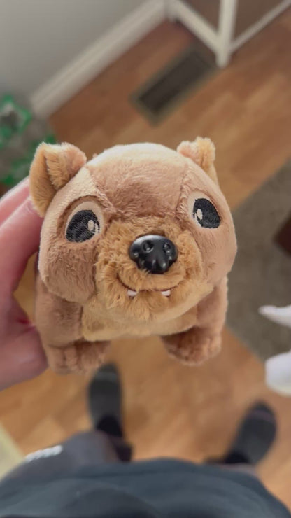 Lulu the screaming hyrax “AWAWA” hyrax plush toy - with built in sound